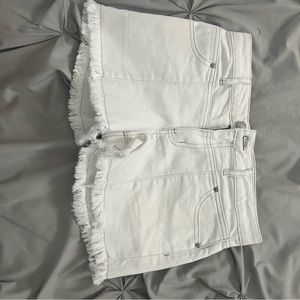White Jean shorts